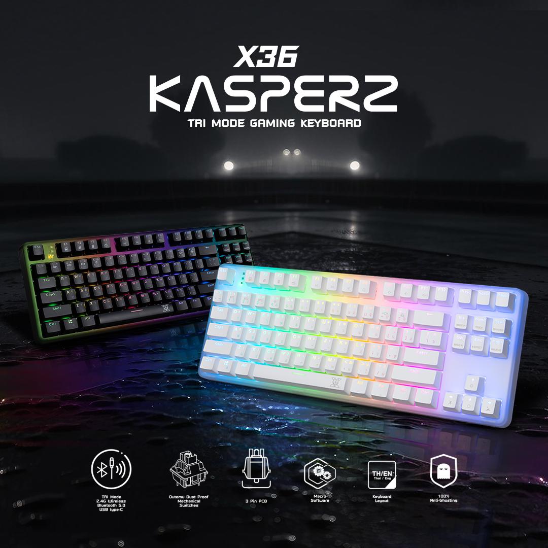 X36 Third Function Block คีย์บอร์ดเกมมิ่ง รุ่น kasperz x36 - NUBWO