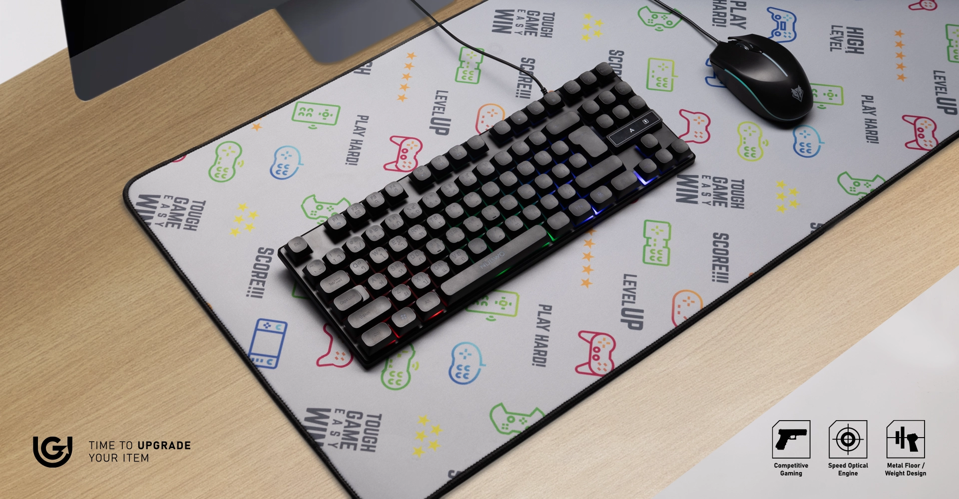 คีย์บอร์ดและเมาส์ nubwo รุ่น nkm639