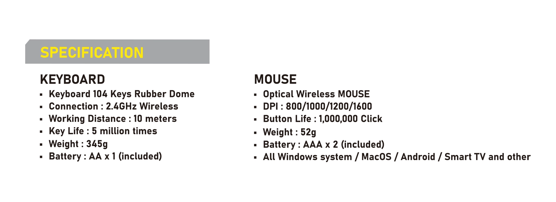 คีย์บอร์ดและเมาส์ รุ่น NKM640 กดนุ่มเงียบ เหมาะกับงานออฟฟิศ