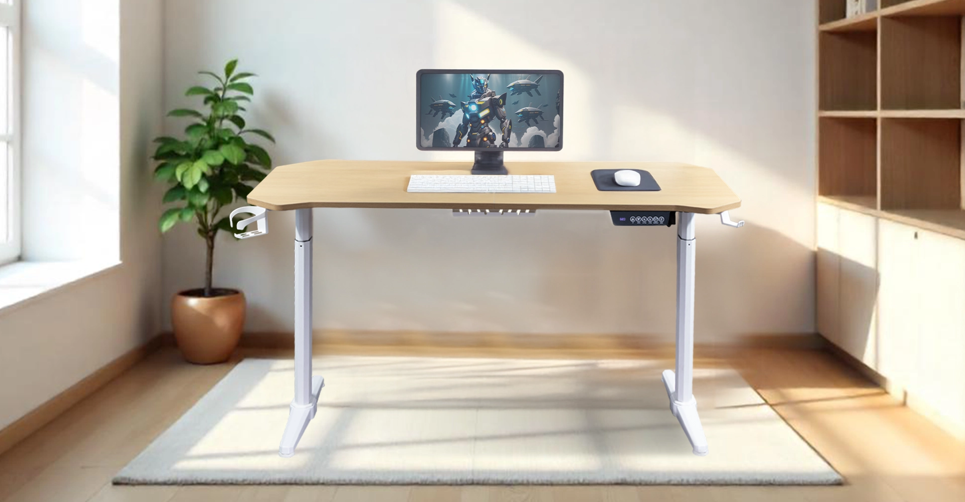 โต๊ะปรับระดับไฟฟ้า รุ่น NXGD-994 โครงเหล็กแข็งแรง รองรับน้ำหนัก 100 กก.