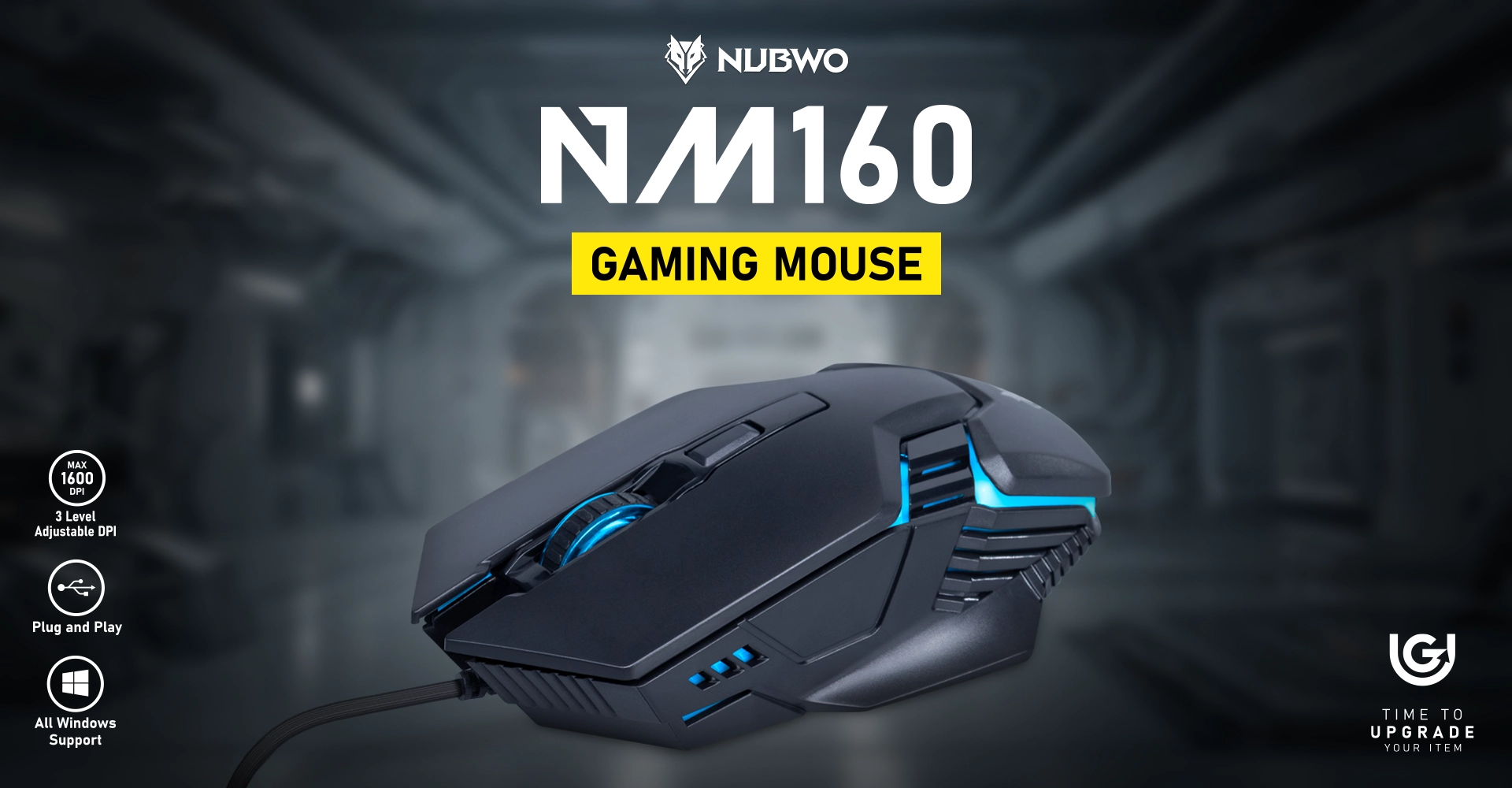 เมาส์เกมมิ่ง รุ่น NM160 เชื่อมต่อผ่าน USB เล่นเกมลื่นไหล