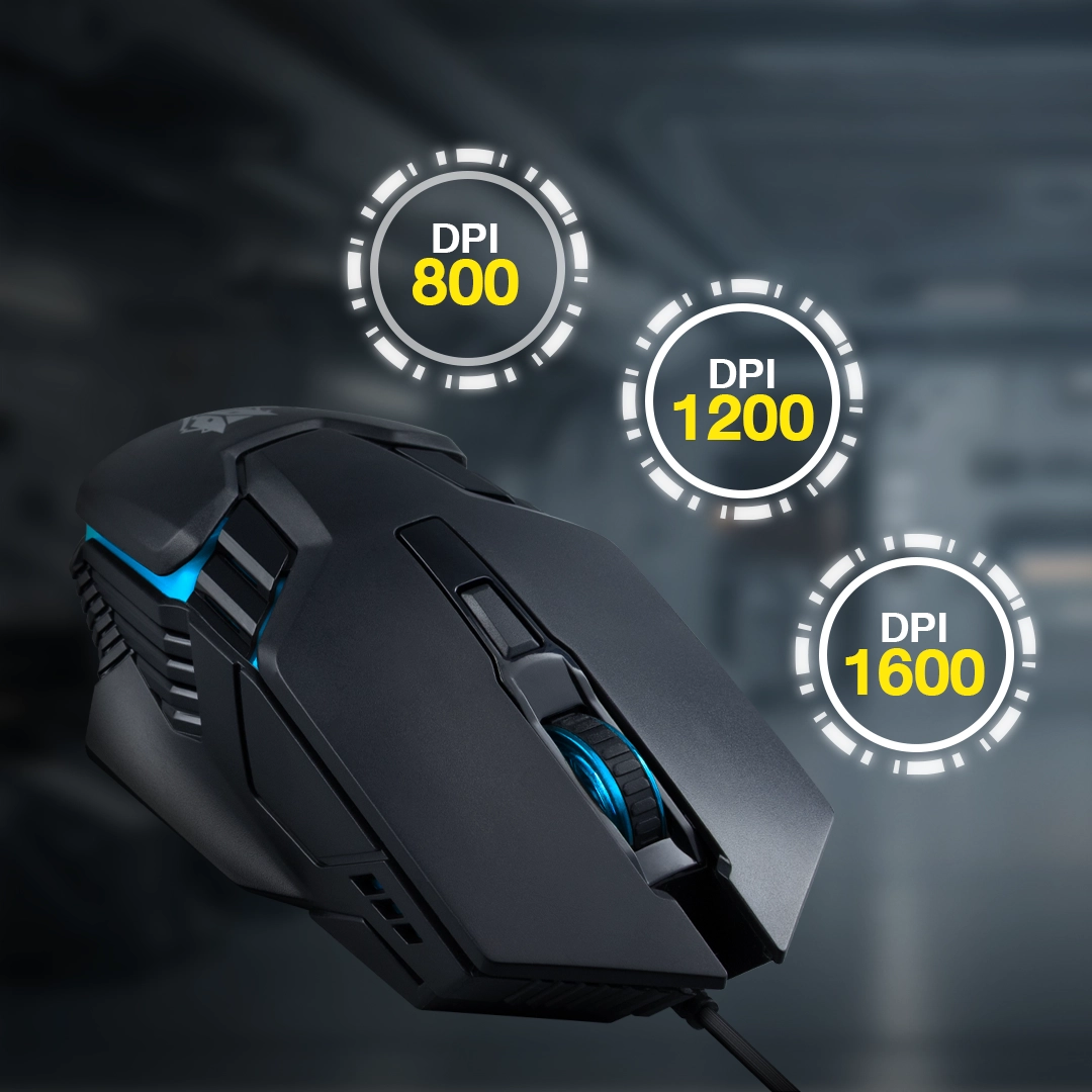 เมาส์เกมมิ่ง รุ่น NM160 เชื่อมต่อผ่าน USB เล่นเกมลื่นไหล