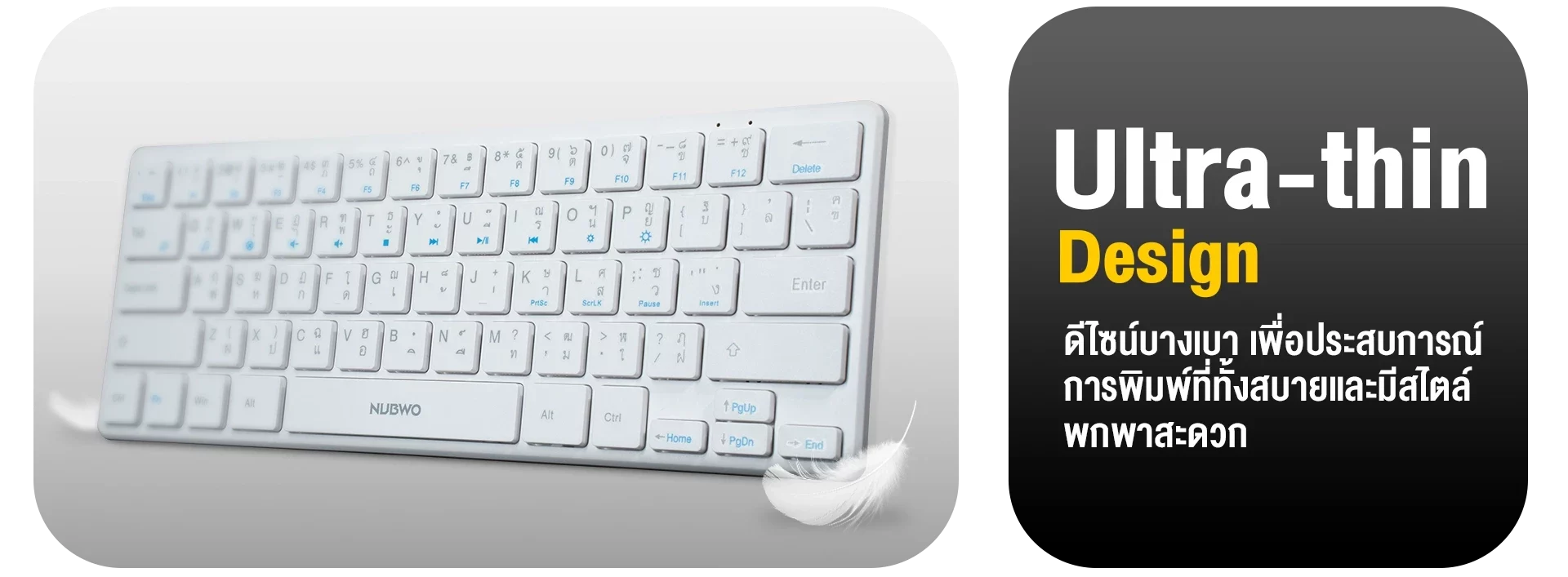 Wireless keyboard mouse combo NKM633 ergonomic design