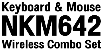 คีย์บอร์ด เมาส์ NKM642 เชื่อมต่อไร้สาย 2.4GHz