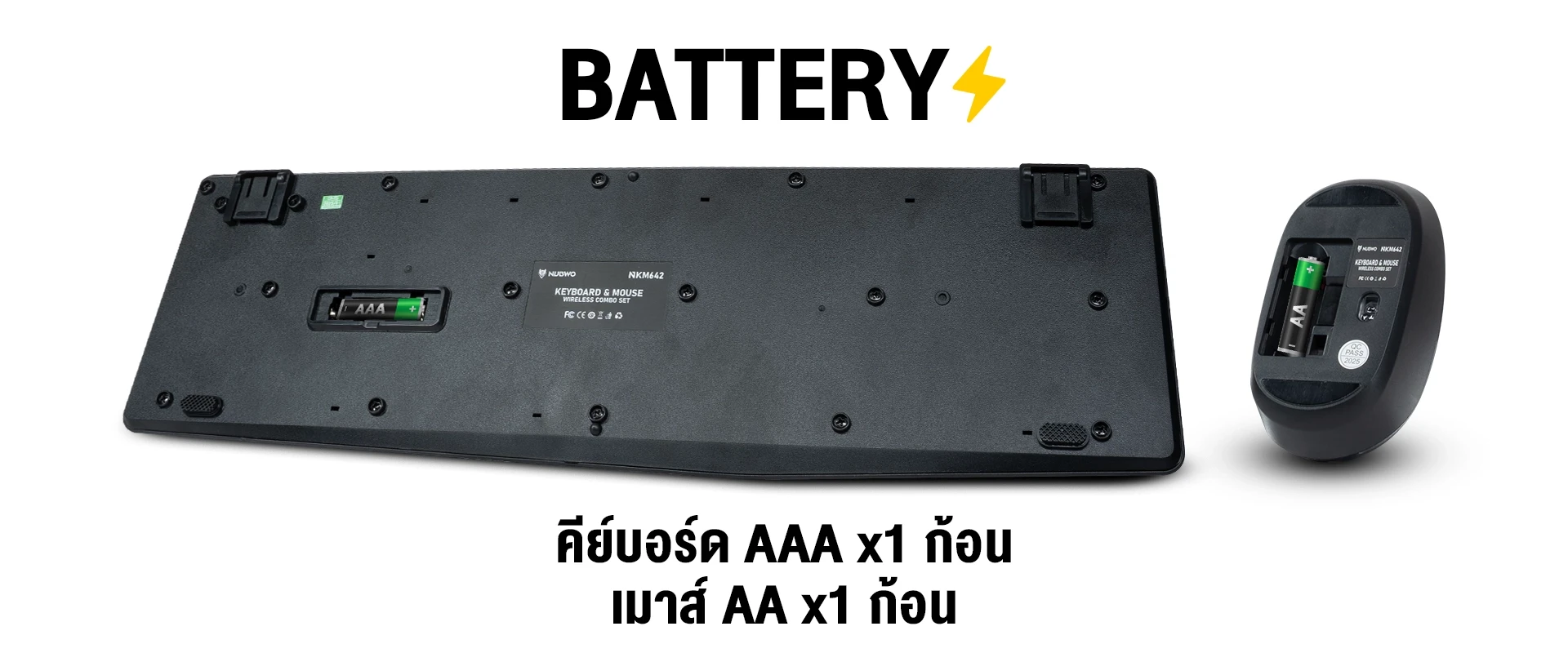 คีย์บอร์ด เมาส์ NKM642 คีย์บอร์ด 104 ปุ่ม เมาส์ DPI 1600