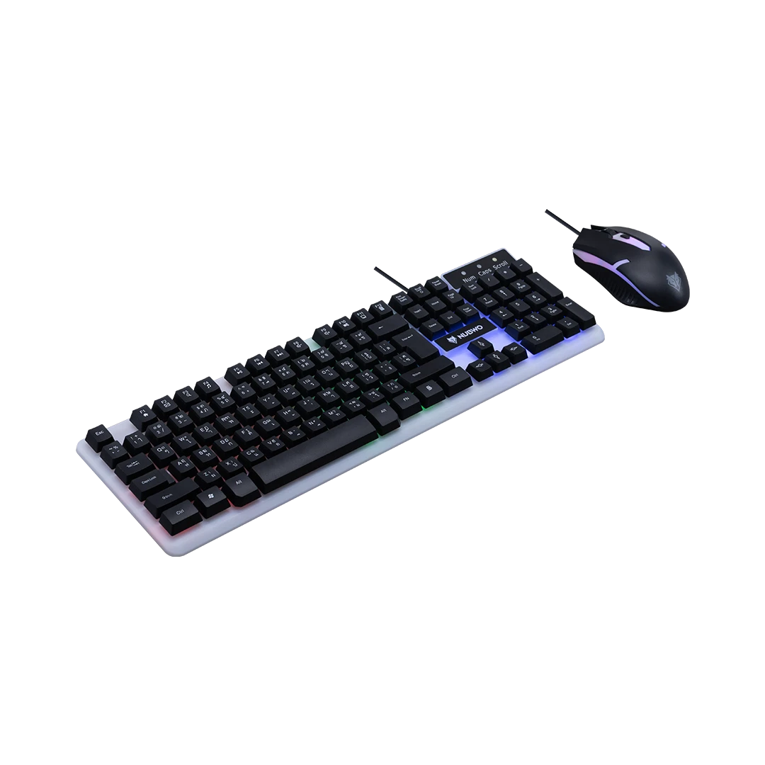 ชุดคอมโบเซ็ต คีย์บอร์ด เมาส์ รุ่น NKM635 พร้อมไฟ Rainbow สวยงาม