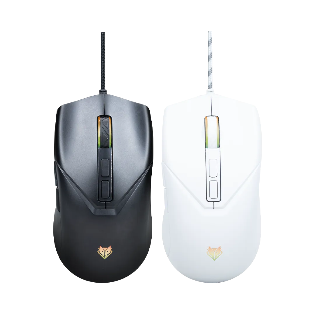 เมาส์เกมมิ่ง รุ่น NM108M ดีไซน์ Ergonomic พร้อมไฟ RGB สวยงาม