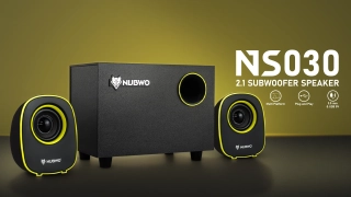 ลำโพงคอมพิวเตอร์ระบบ 2.1 รุ่น NS-030 พร้อมซับวูฟเฟอร์สีดำดีไซน์ทันสมัย