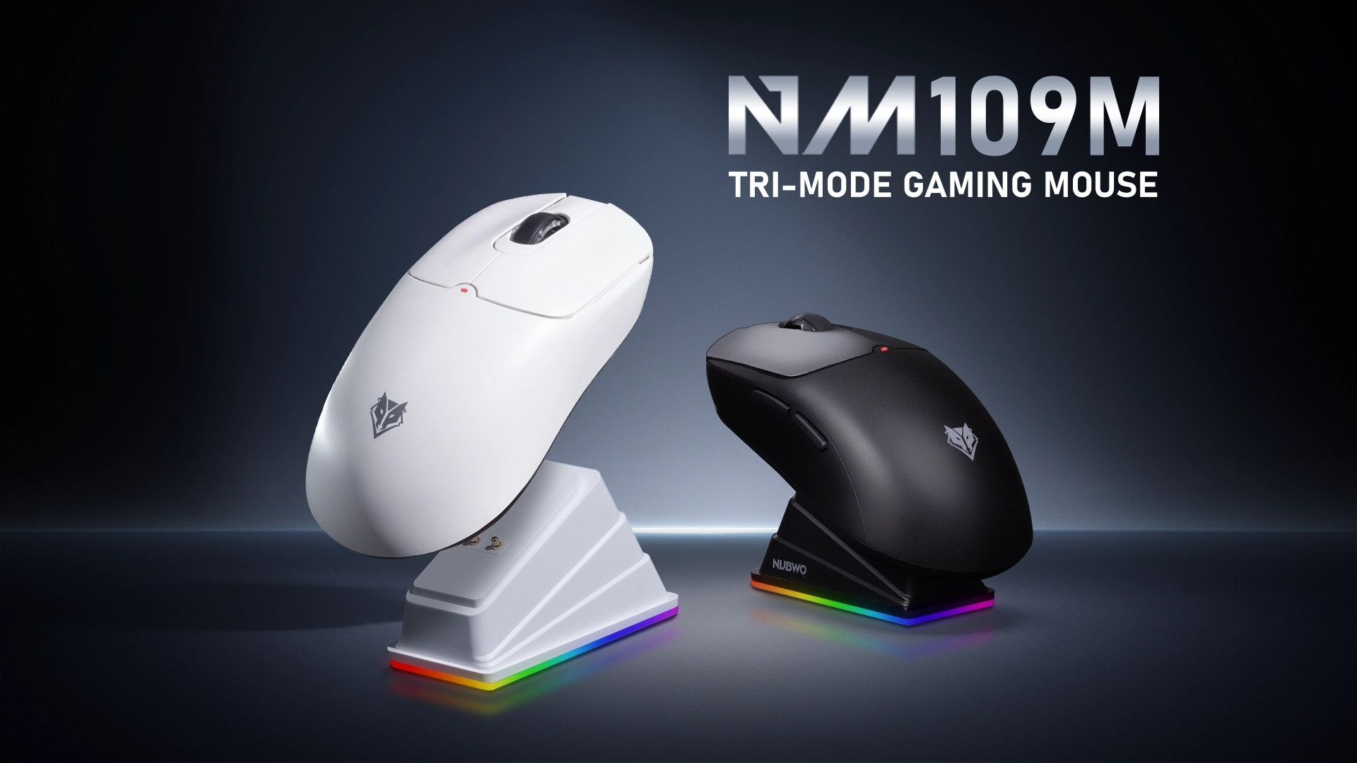เมาส์เกมมิ่งไร้สาย NM109M พร้อมแท่นชาร์จไร้สาย Docking Charge